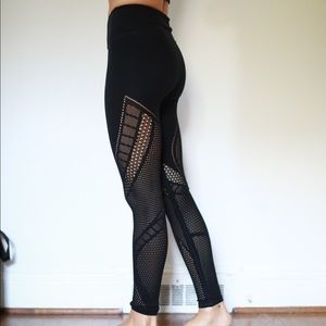 RARE black lululemon leggings with cutout details